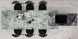 Show details for Arabescato Sintered Stone Dining Table BS-JS-SC622 Picture of Arabescato Sintered Stone Dining Table BS-JS-SC622