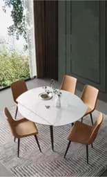 Picture of Victoria White Rotating Dining Table
