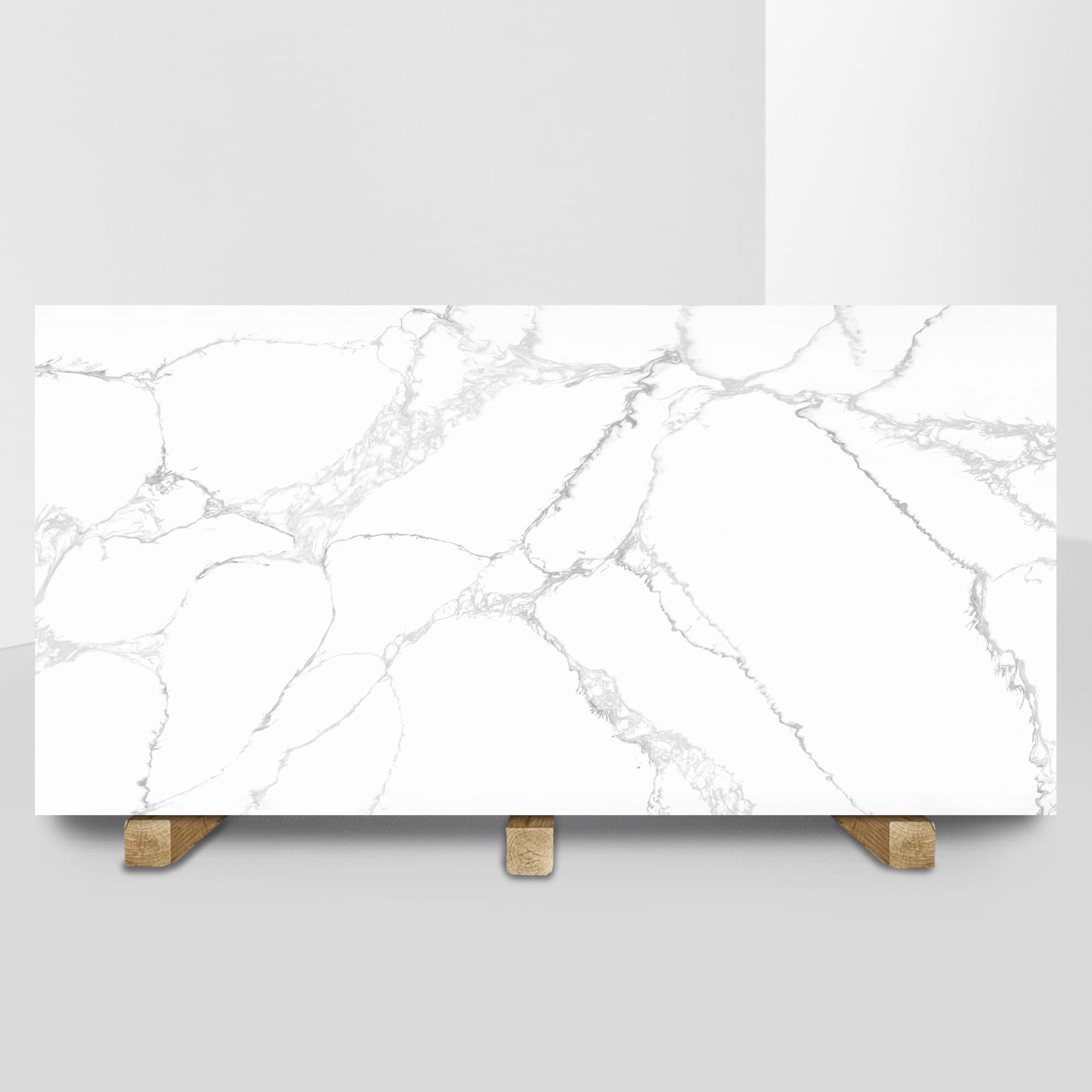 Polar White Quartz Slabs, Artificial White Marble Slabs-Bstone.com